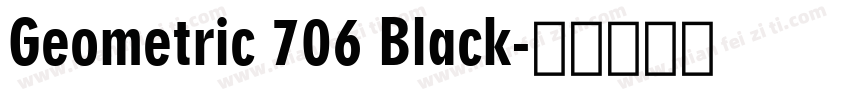 Geometric 706 Black字体转换